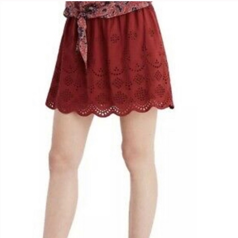 Madewell Rust Eyelet Skirt Size L
